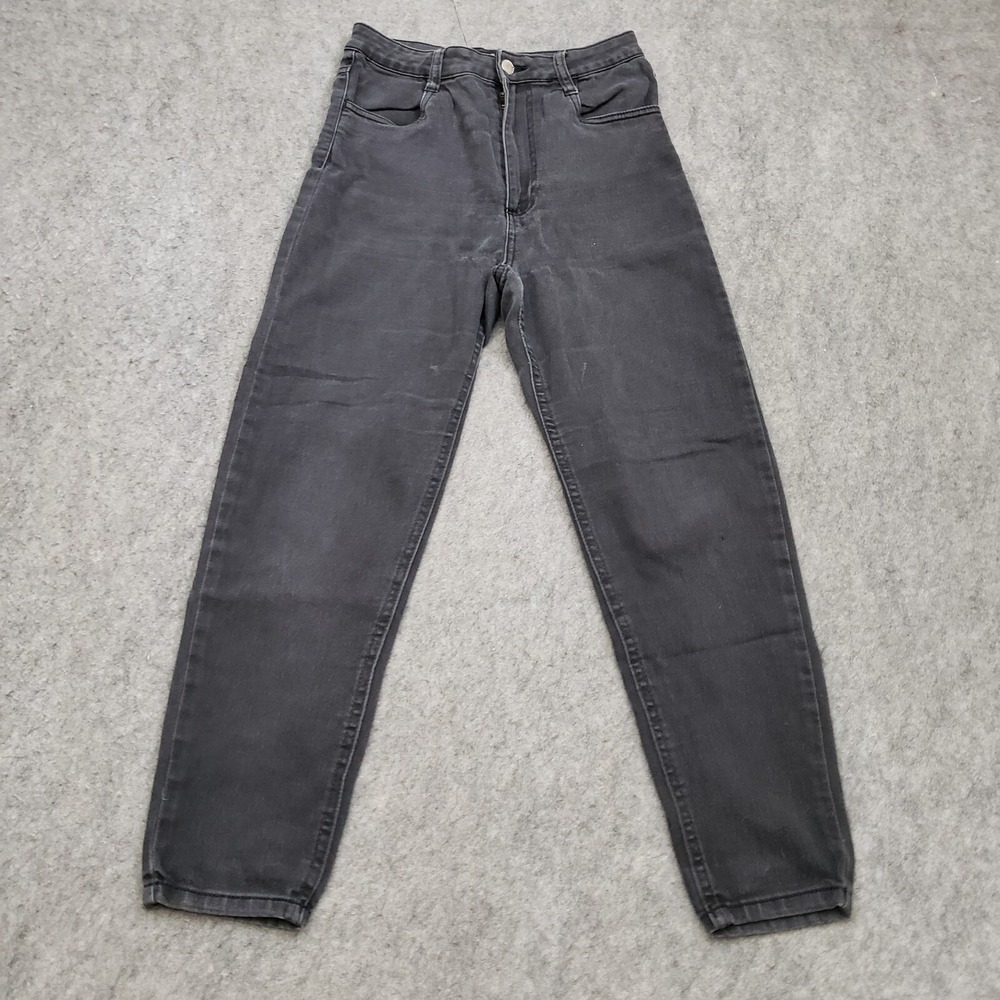 Cotton On Jeans‎ Womens 8 Black Straight High Rise Stretch Denim Ladies 26x25